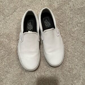 White Leather Vans